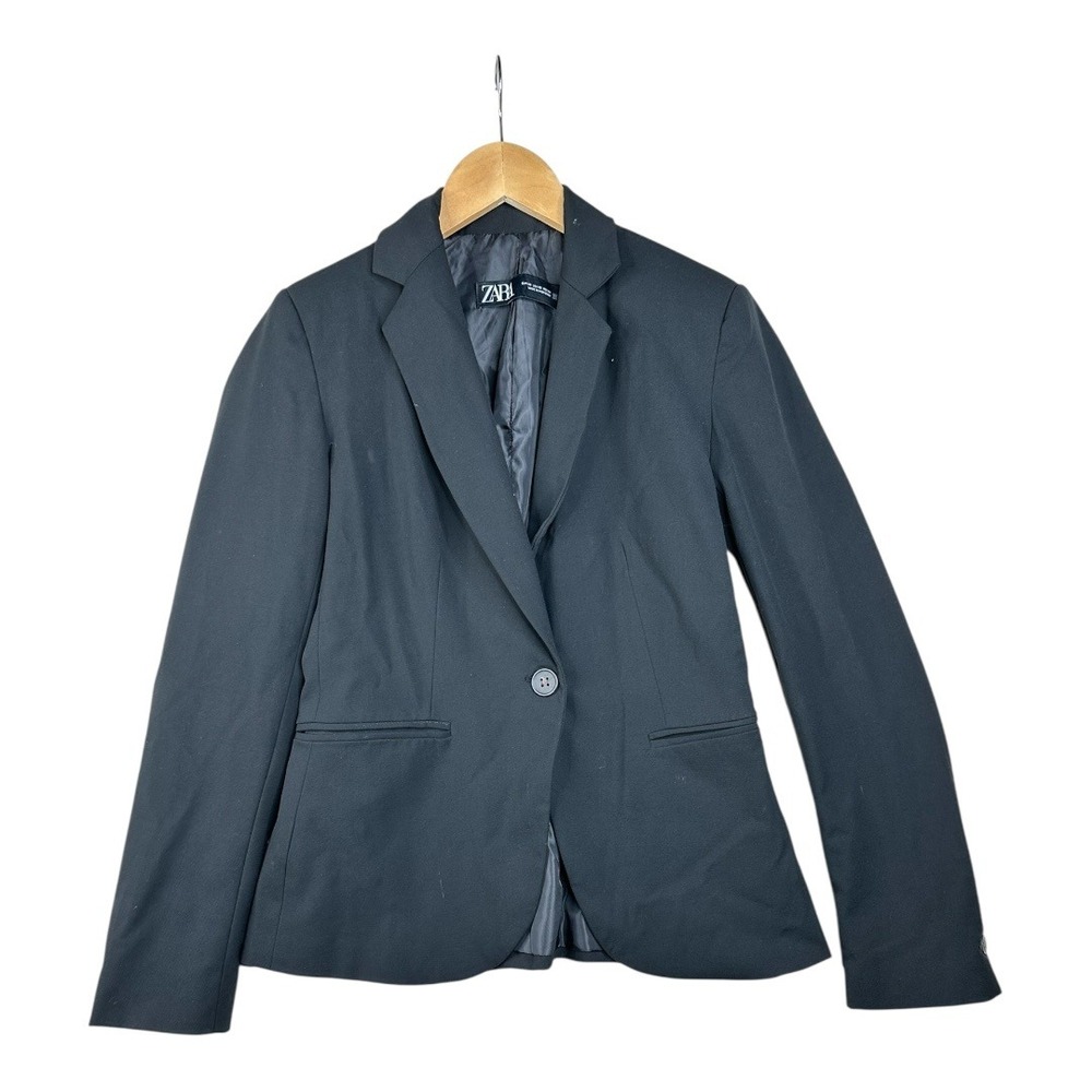 Zara Women's One Button Blazer Size 2‎ Black